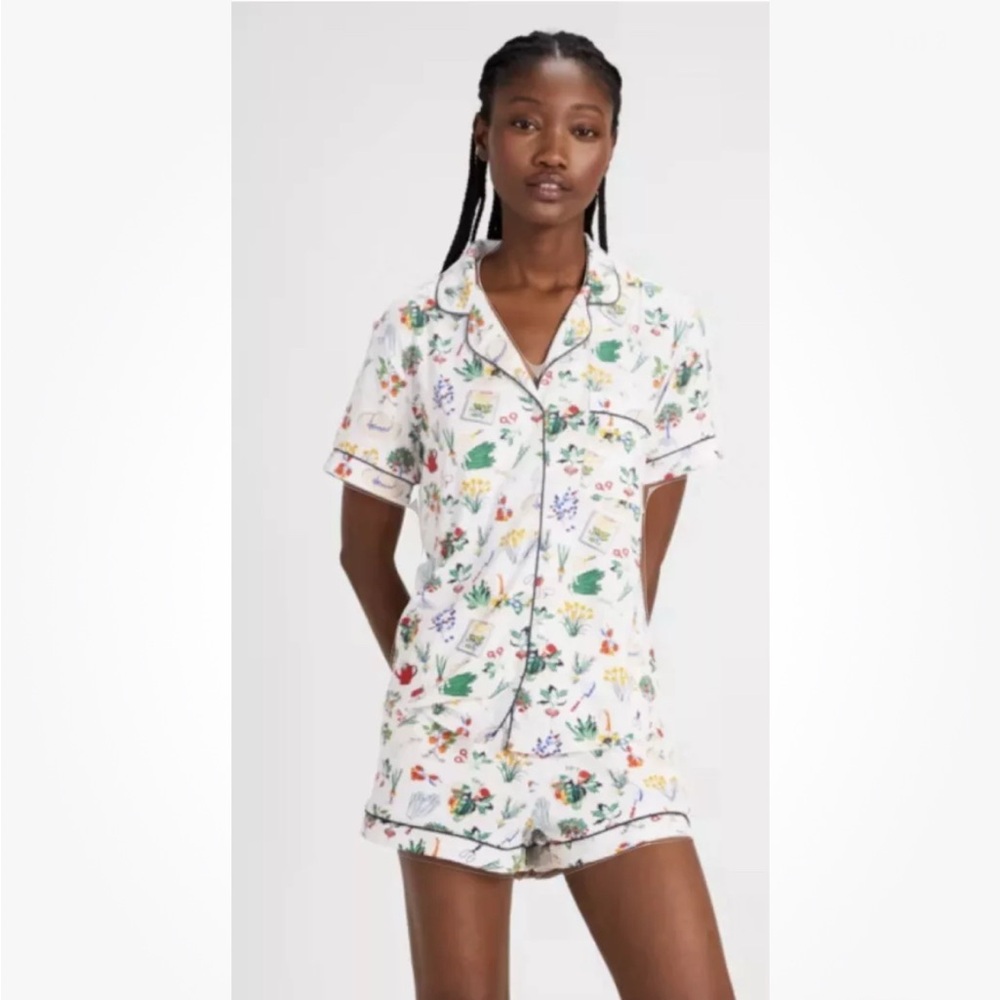 2 Pc KATE SPADE ♠️ PJ Set - 🌺 Floral Garden Pajama Set, Shorts & Short Sleeves